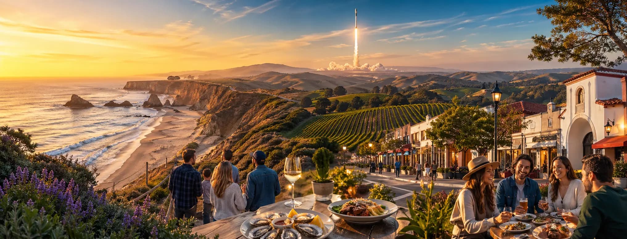 California's Central Coast at golden hour